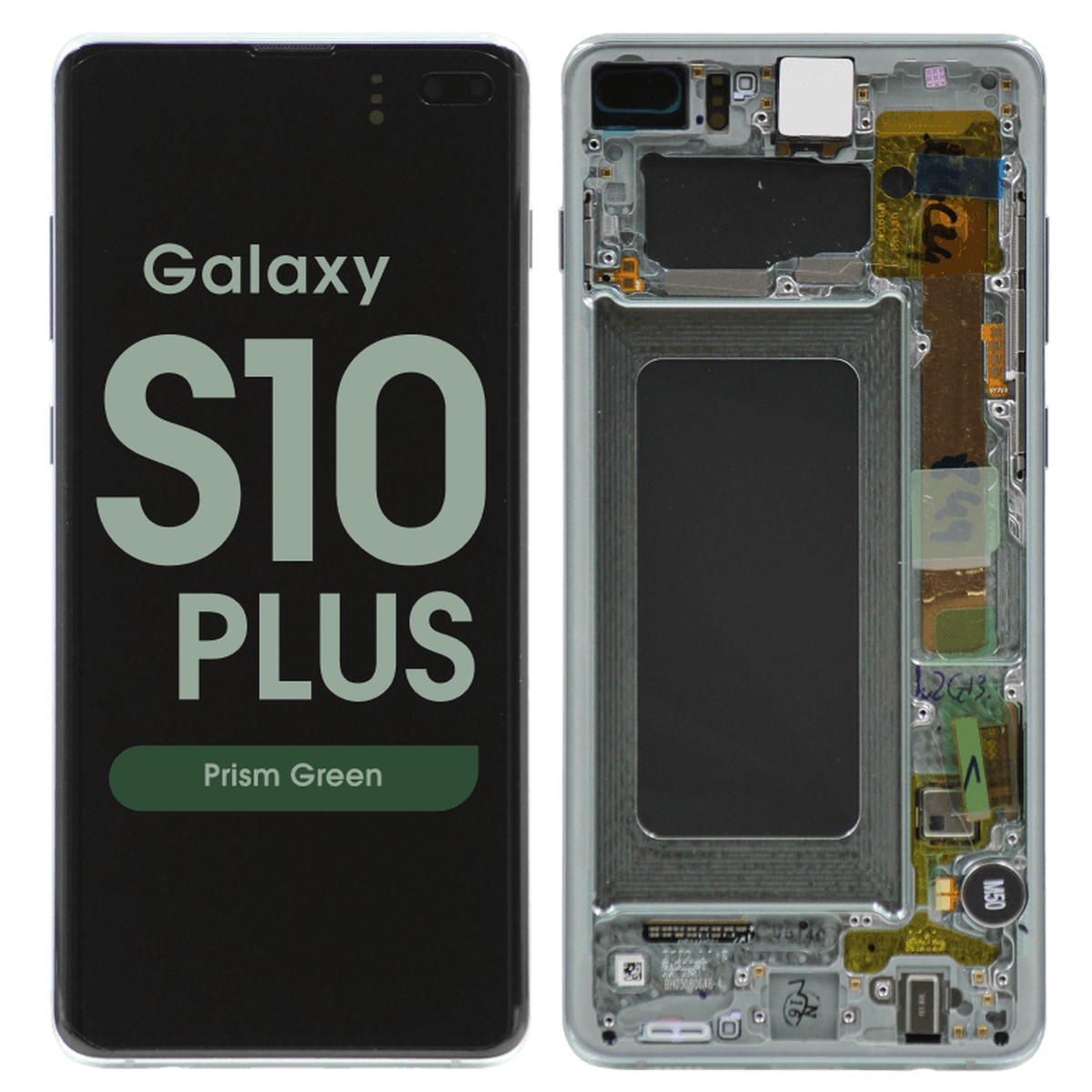 Pantalla OLED con táctil + marco Service Pack para Galaxy S10 Plus (G975), Prism Green
