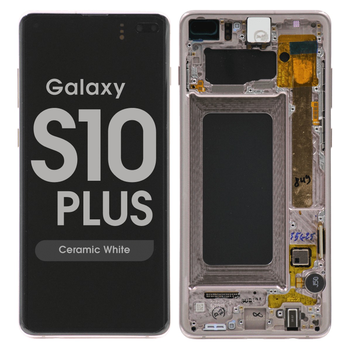 Pantalla OLED con táctil + marco Service Pack para Galaxy S10 Plus (G975), Ceramic White