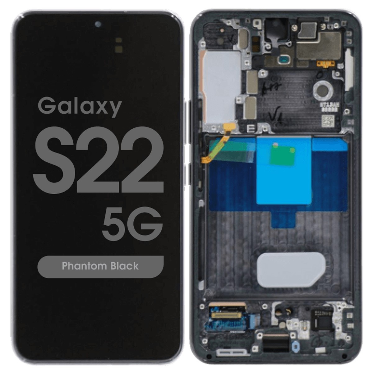 Pantalla OLED con táctil + marco Service Pack para Galaxy S22 5G (S901), Phantom Black