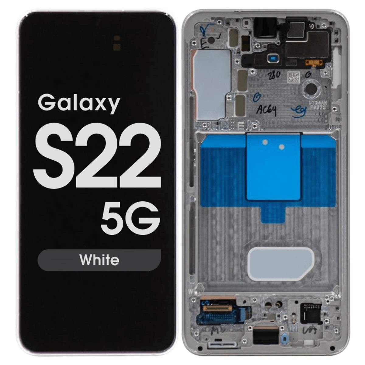 Pantalla OLED con táctil + marco Service Pack para Galaxy S22 5G (S901), White