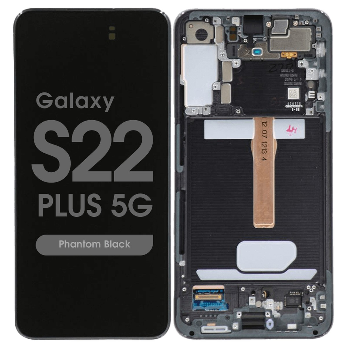Pantalla OLED con táctil + marco Service Pack para Galaxy S22 Plus 5G (S906), Phantom Black
