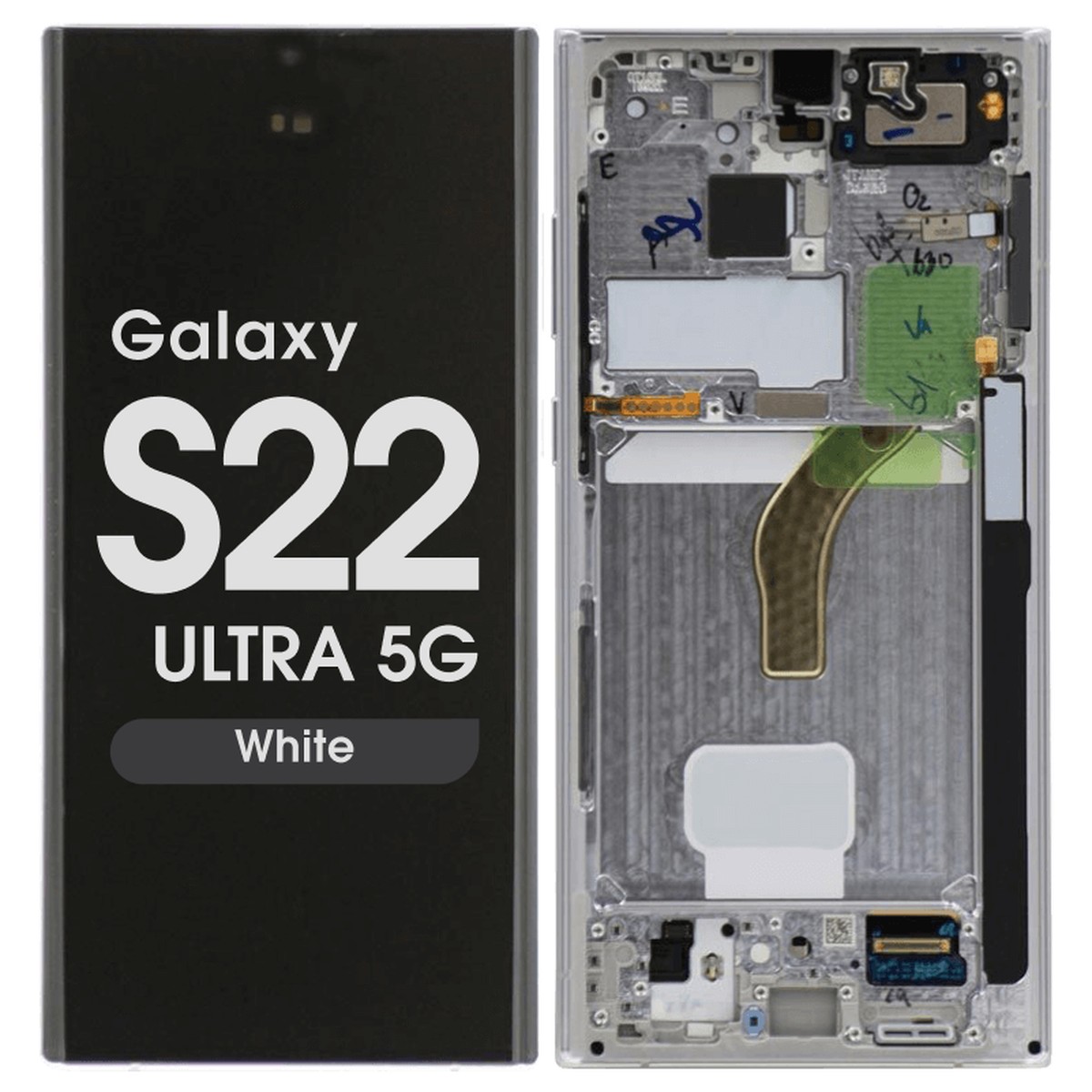 Pantalla OLED con táctil + marco Service Pack para Galaxy S22 Ultra 5G (S908), White