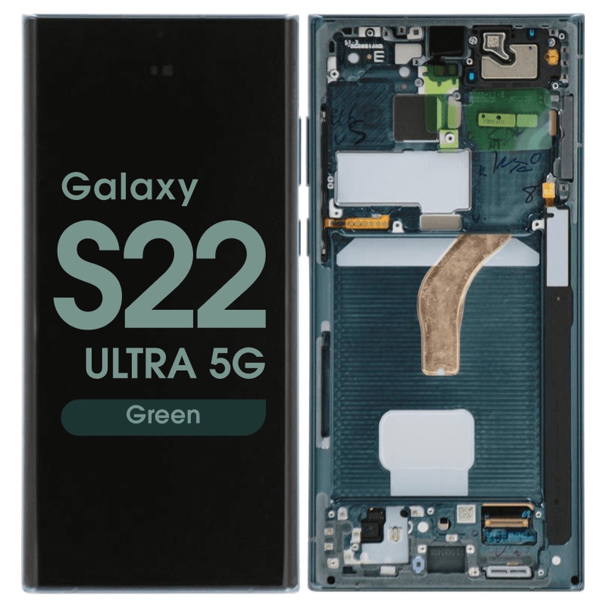 Pantalla OLED con táctil + marco Service Pack para Galaxy S22 Ultra 5G (S908), Green