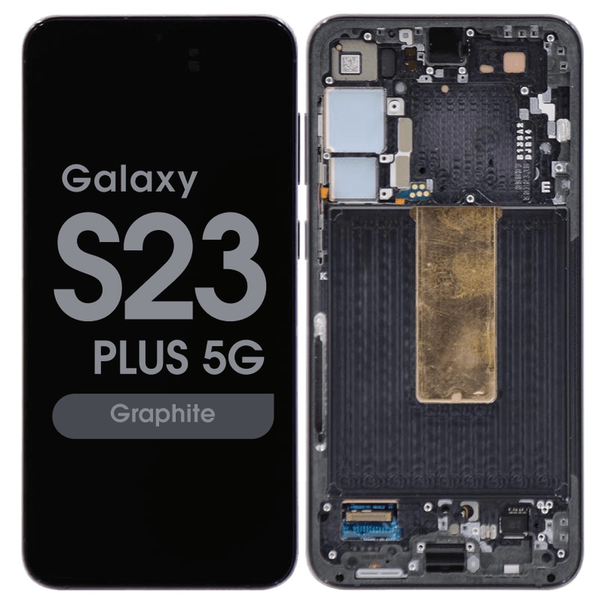 Pantalla OLED con táctil + marco Service Pack para Galaxy S23 Plus 5G (S916), Versión US / Internacional, Graphite
