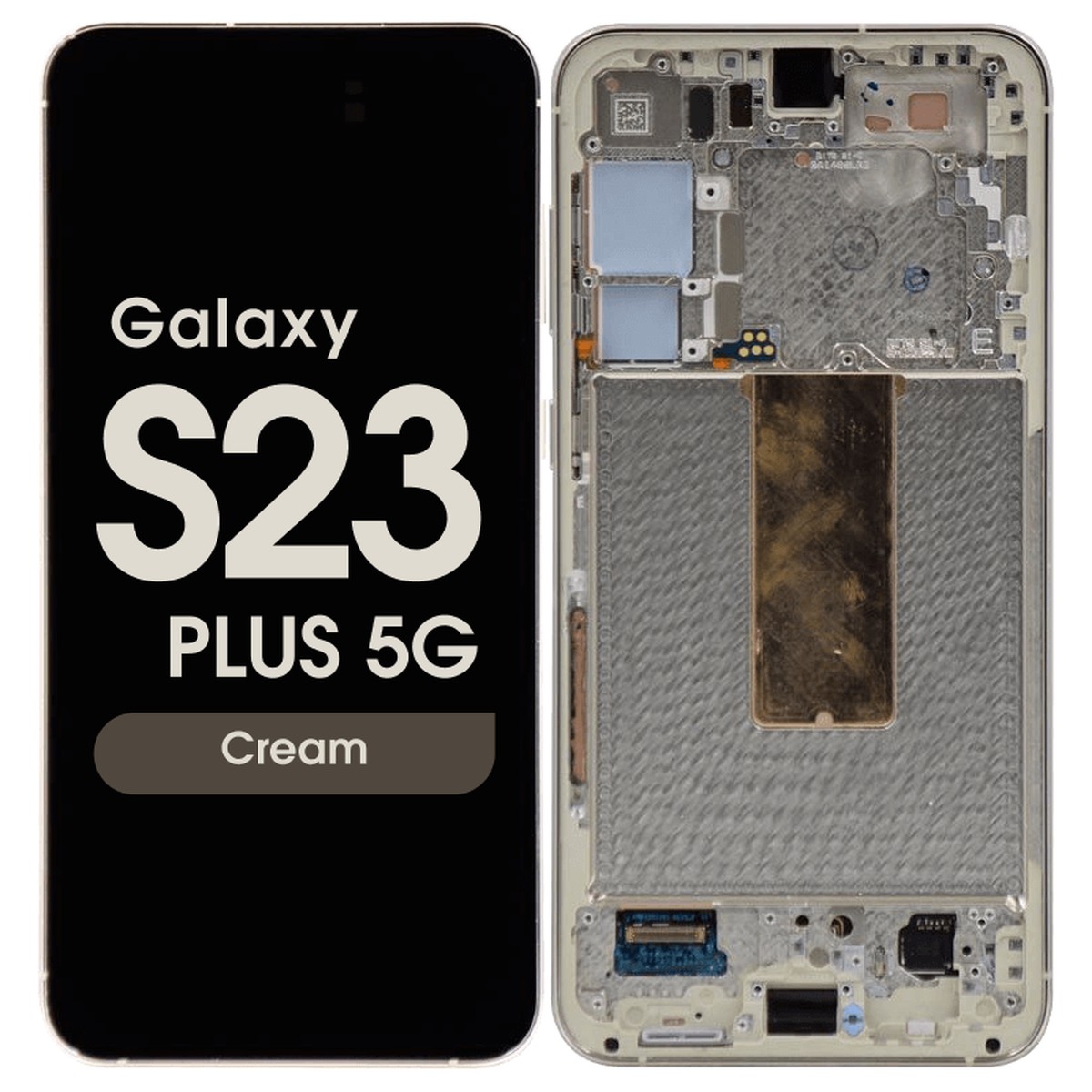 Pantalla OLED con táctil + marco Service Pack para Galaxy S23 Plus 5G (S916), Versión US / Internacional, Cream