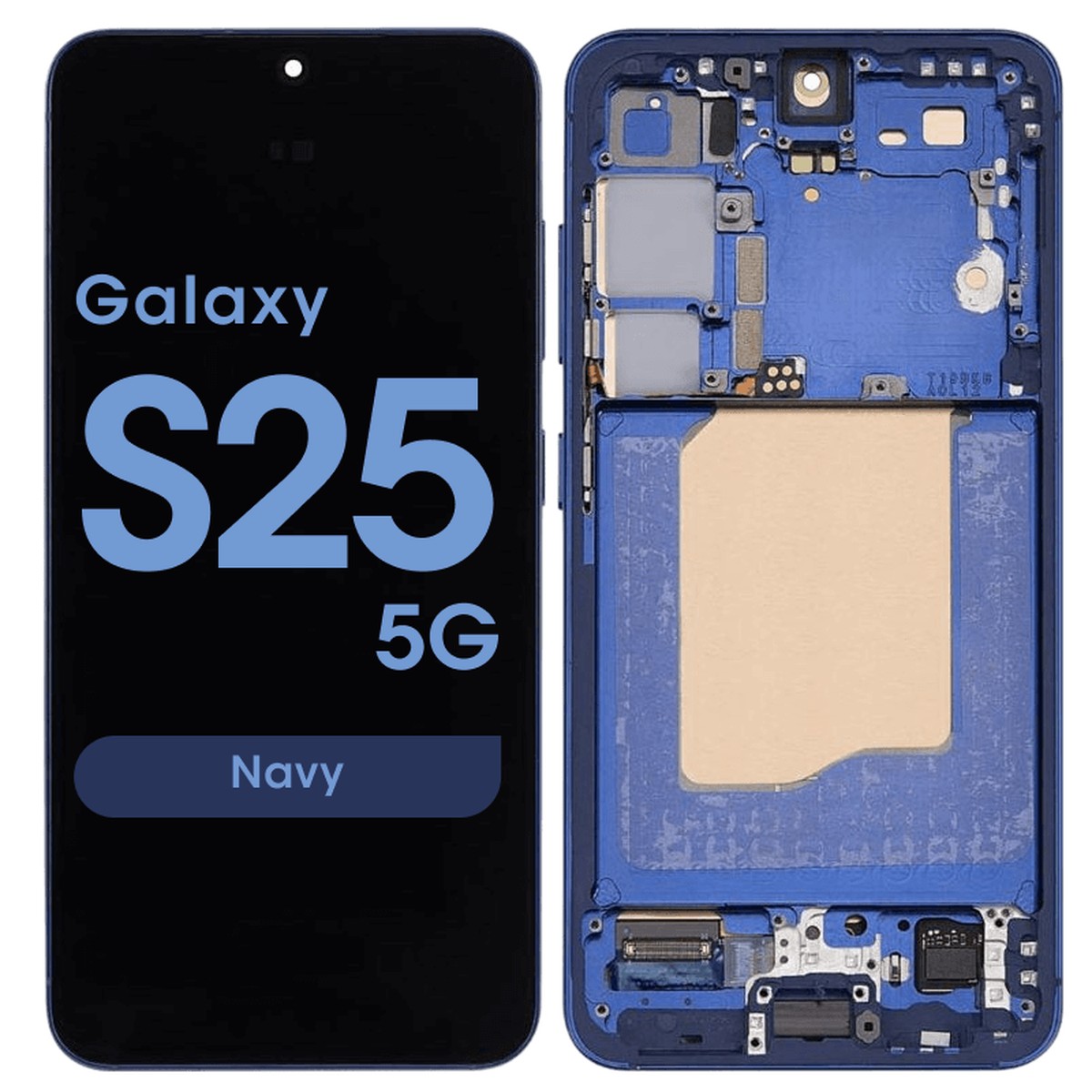 Pantalla OLED con táctil + marco Service Pack para Galaxy S25 5G (S931), Versión US / Internacional, Navy