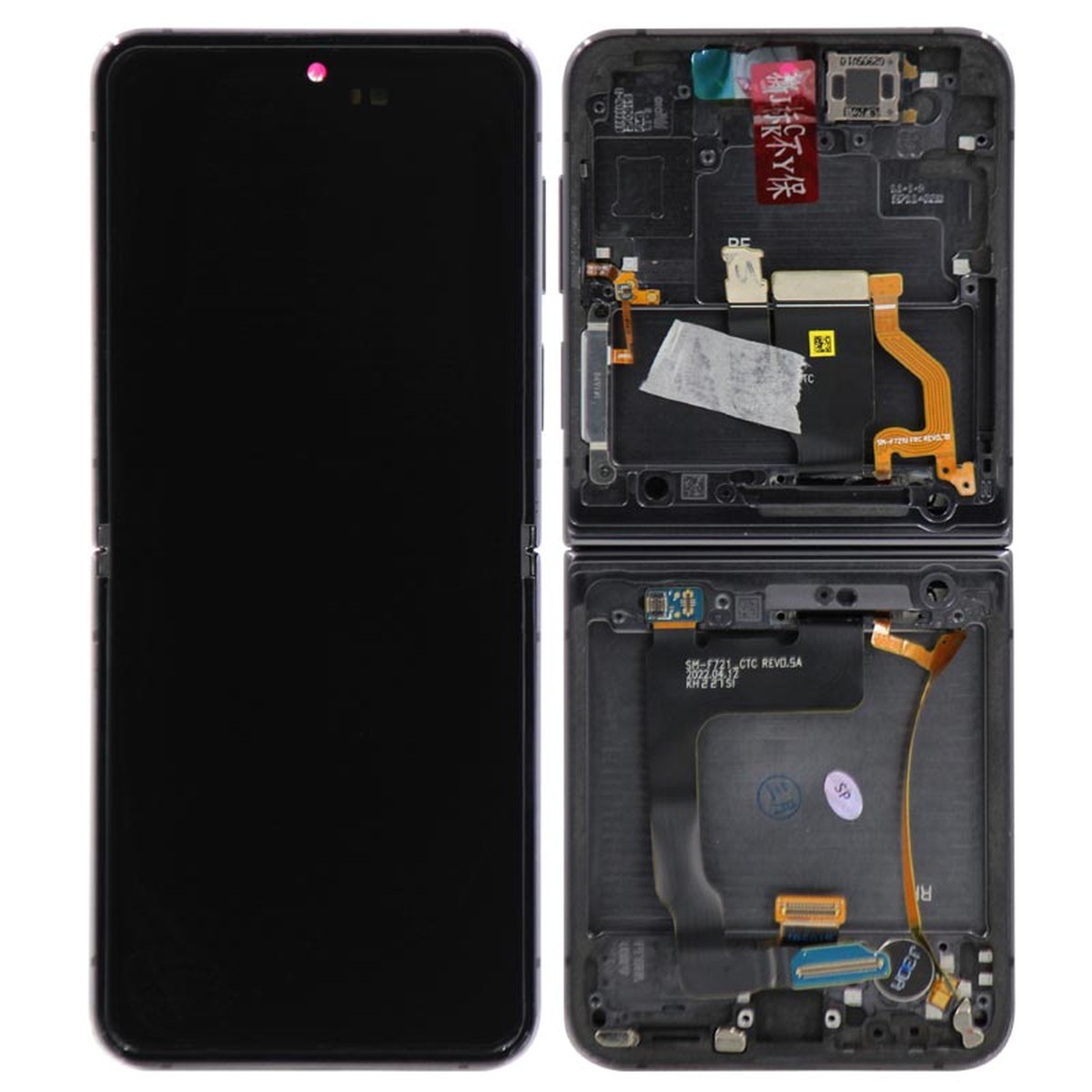 Pantalla OLED con táctil + marco Service Pack para Galaxy Z Flip 4 (F721), Versión US, Graphite