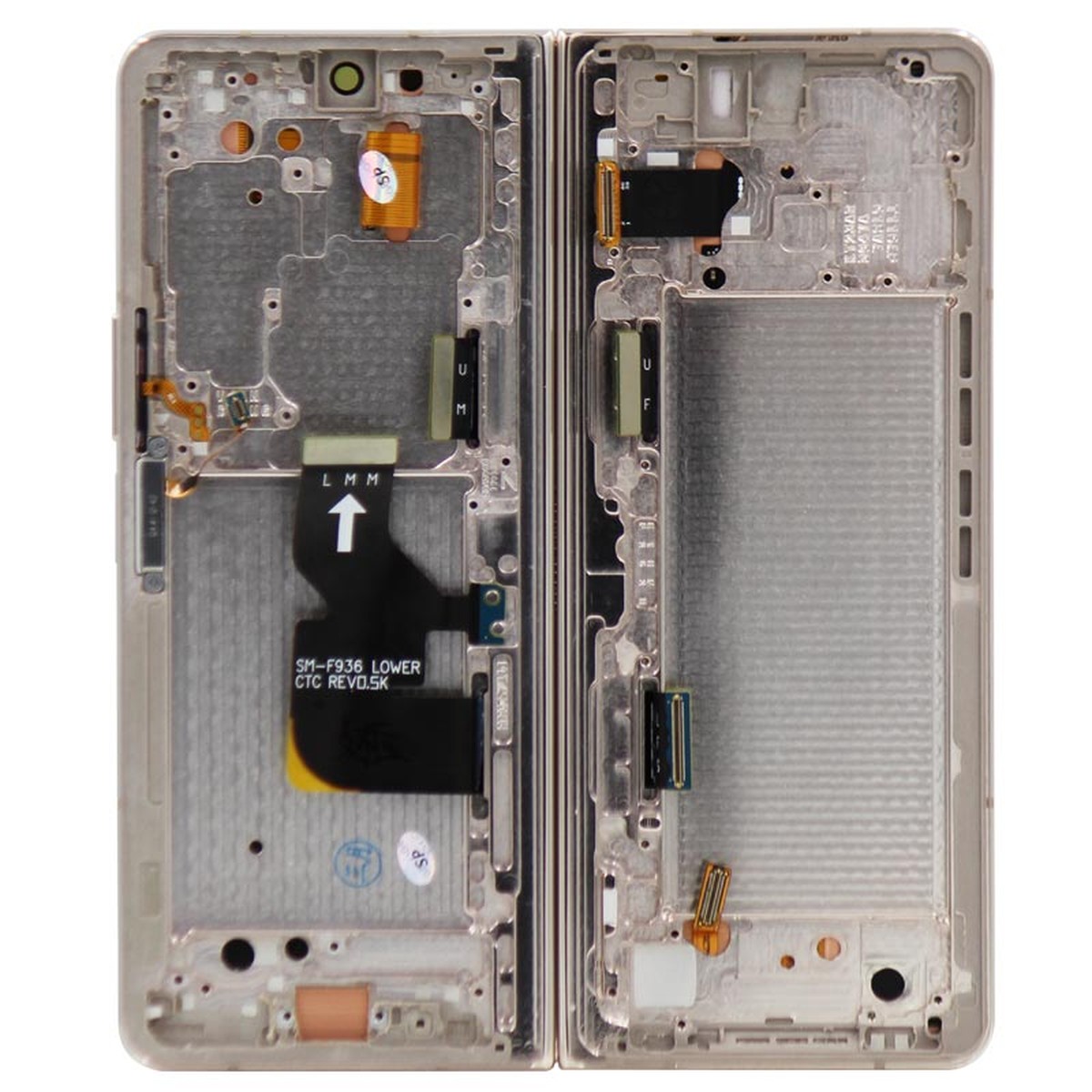 Pantalla OLED con táctil + marco Service Pack para Galaxy Z Fold 4 (F936), Versión US, Main Screen / Beige — imagen 2