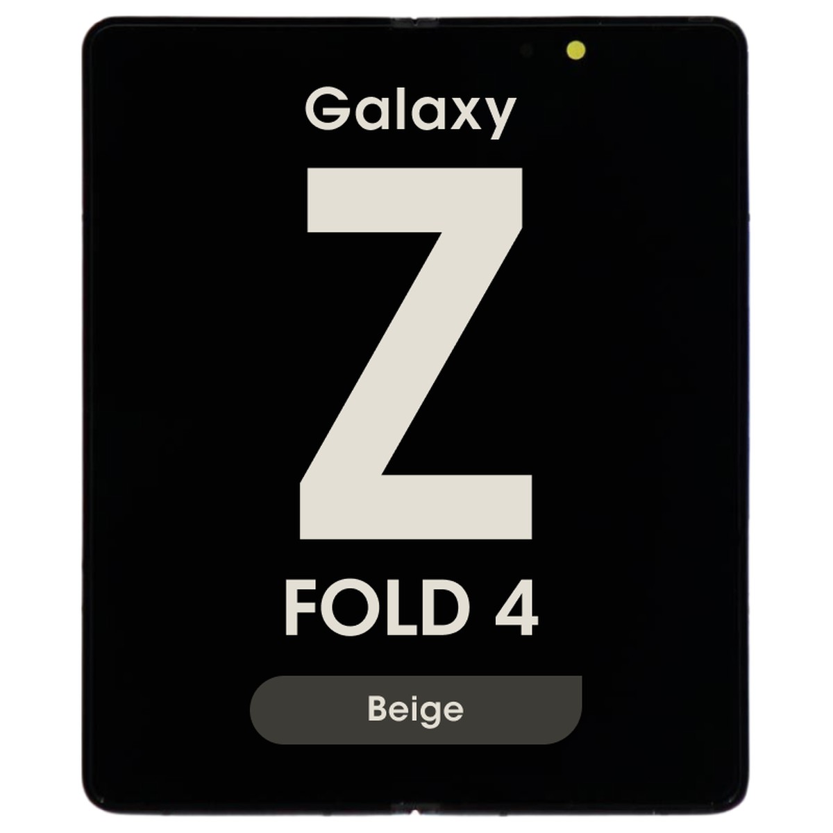 Pantalla OLED con táctil + marco Service Pack para Galaxy Z Fold 4 (F936), Versión US, Main Screen / Beige