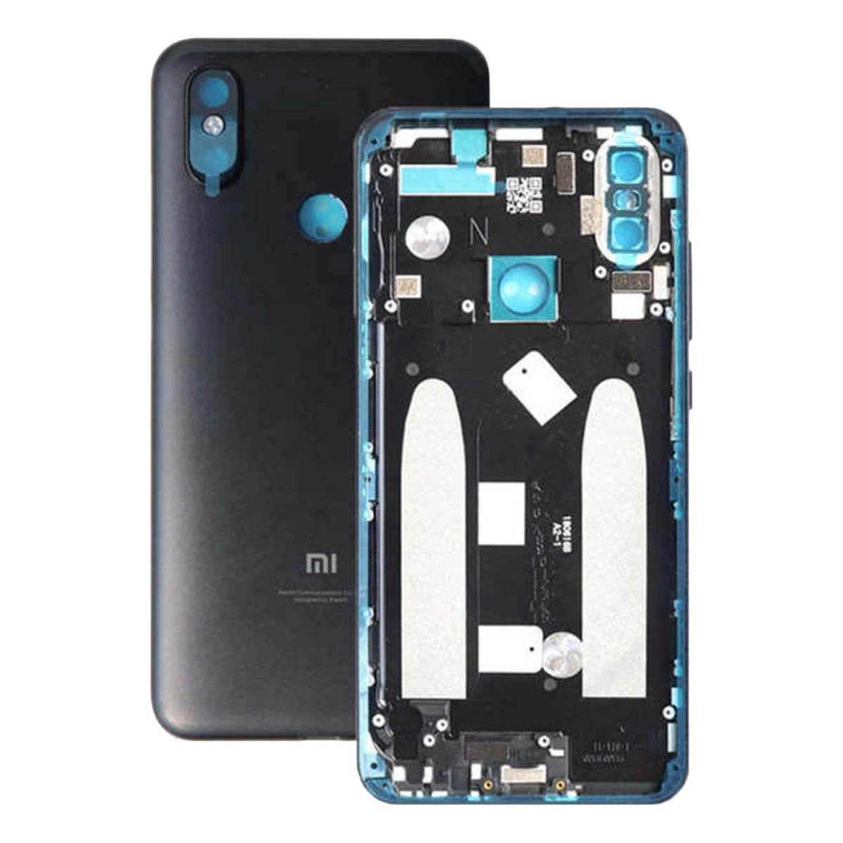 Tapa trasera con lente de cámara principal Xiaomi para Mi A2, Negro