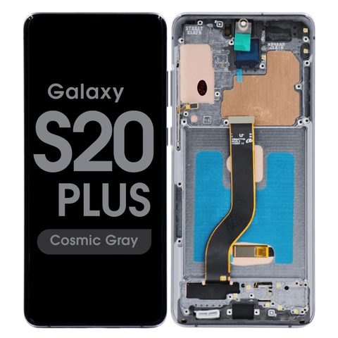 Pantalla Soft OLED con táctil + marco Aftermarket para Galaxy S20 Plus (G985), Cosmic Gray — imagen 1