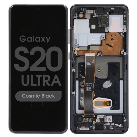 Pantalla Soft OLED con táctil + marco Aftermarket para Galaxy S20 Ultra (G988), Cosmic Black — imagen 1