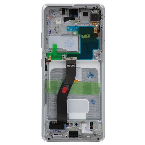 Pantalla Soft OLED con táctil + marco Aftermarket para Galaxy S21 Ultra 5G (G998), Must Transfer Antenna for Verizon / Silver — imagen 3