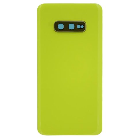 Carcasa trasera con adhesivo y lente de cámara para Galaxy S10e (G970), Canary Yellow — imagen 1