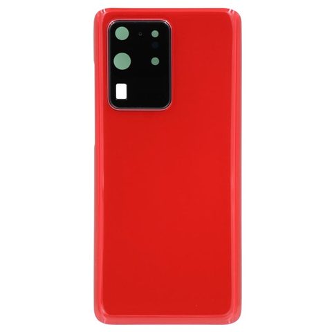 Carcasa trasera con adhesivo y lente de cámara para Galaxy S20 Ultra (G988), Red — imagen 1