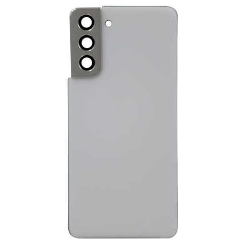 Carcasa trasera con adhesivo y lente de cámara para Galaxy S21 (G991), Phantom White — imagen 1