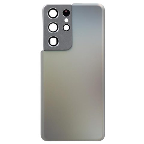 Carcasa trasera con adhesivo y lente de cámara para Galaxy S21 Ultra 5G (G998), Phantom Silver — imagen 1