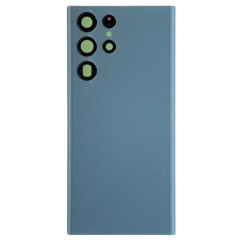 Carcasa trasera con adhesivo y lente de cámara para Galaxy S22 Ultra 5G (S908), Sky Blue — imagen 1