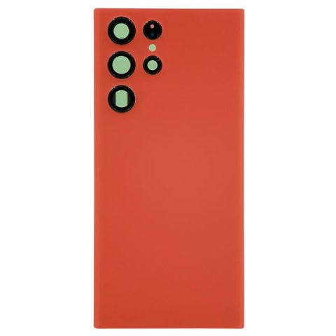 Carcasa trasera con adhesivo y lente de cámara para Galaxy S22 Ultra 5G (S908), Red — imagen 1
