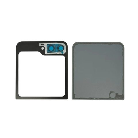 Carcasa trasera con adhesivo y lente de cámara para Galaxy Z Flip 5 5G (F731), Graphite — imagen 2