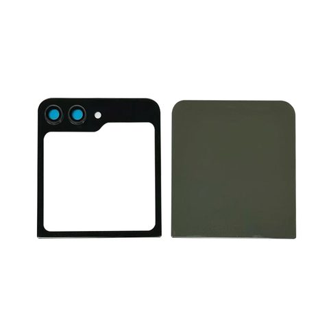 Carcasa trasera con adhesivo y lente de cámara para Galaxy Z Flip 5 5G (F731), Green — imagen 1