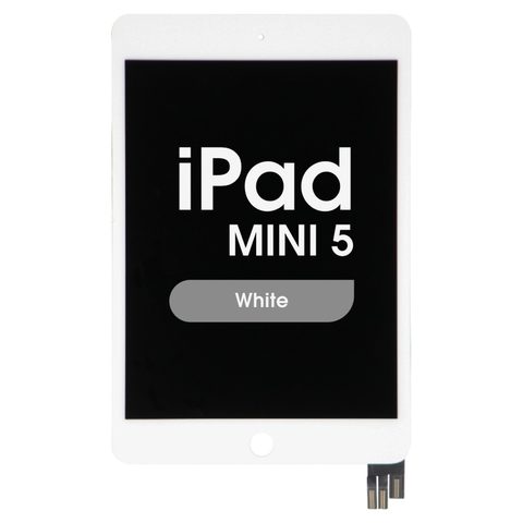 Pantalla LCD con táctil Premium Refurbished para iPad Mini 5, Sleep / Wake Flex Pre-installed / White