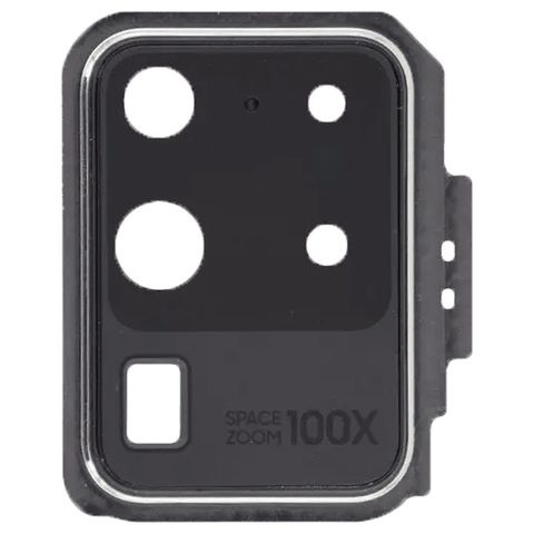 Lente de cámara trasera con anillo bisel y adhesivo para Galaxy S20 Ultra (G988), Cloud White — imagen 1