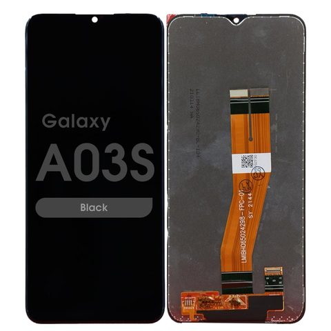 Pantalla LCD con táctil sin marco Reacondicionado para Galaxy A03s, A037F/ 2021 / TYPE-C / Black / 162.7 mm — imagen 1
