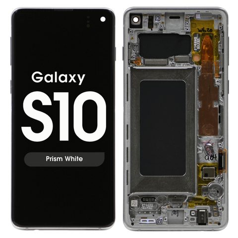 Pantalla OLED con táctil + marco Reacondicionado para Galaxy S10 (G973), Prism White — imagen 1