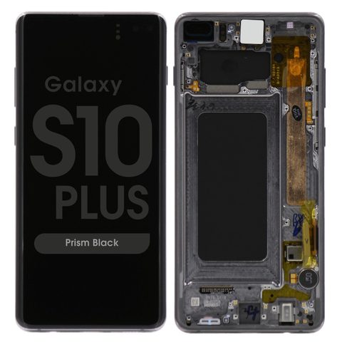 Pantalla OLED con táctil + marco Reacondicionado para Galaxy S10 Plus (G975), Prism Black