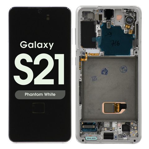 Pantalla OLED con táctil + marco Reacondicionado para Galaxy S21 (G991), Must Transfer Antenna for Verizon / Phantom White — imagen 1
