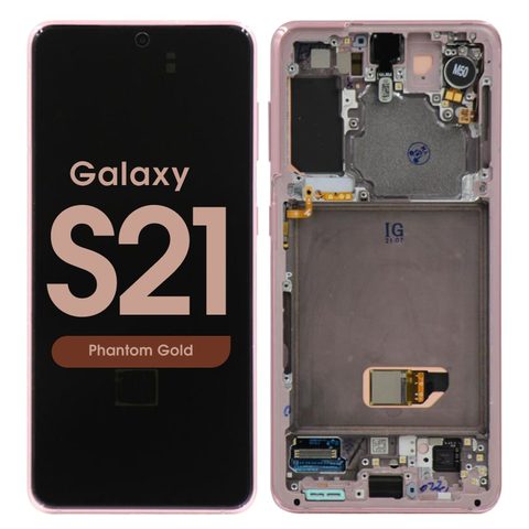 Pantalla OLED con táctil + marco Reacondicionado para Galaxy S21 (G991), Must Transfer Antenna for Verizon / Phantom Pink — imagen 1