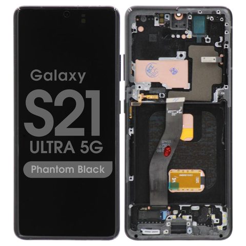 Pantalla OLED con táctil + marco Reacondicionado para Galaxy S21 Ultra 5G (G998), Must Transfer Antenna for Verizon / Phantom Black — imagen 1