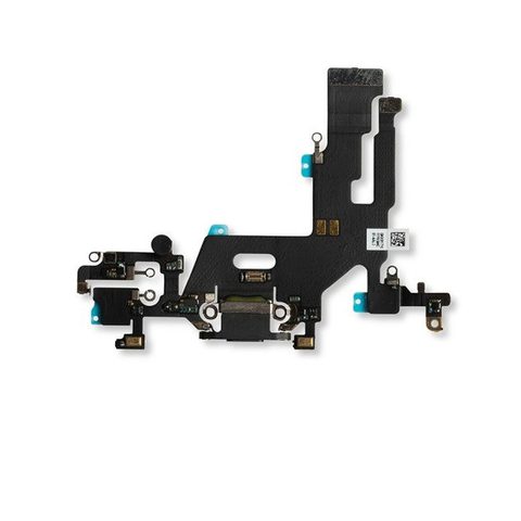 Cable flex con conector de puerto de carga para iPhone 11, negro