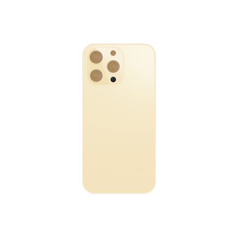 Cristal trasero con adhesivo para iPhone 13 Pro, dorado (orificio grande de cámara) — imagen 2