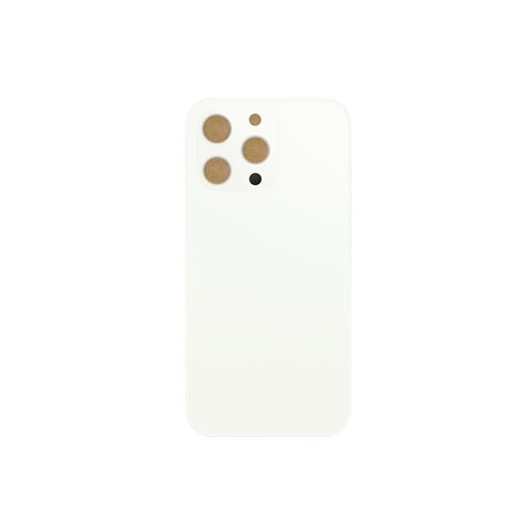 Cristal trasero con adhesivo para iPhone 13 Pro Max, plateado (orificio grande de cámara) — imagen 2