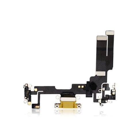 Cable flex con conector de puerto de carga para iPhone 14, amarillo — imagen 1