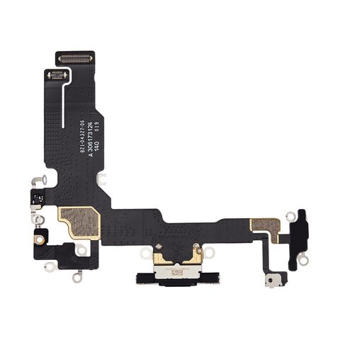 Cable flex con conector de puerto de carga para iPhone 15, negro — imagen 2