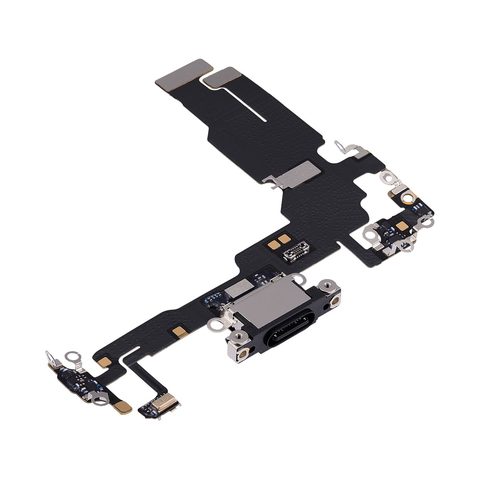 Cable flex con conector de puerto de carga para iPhone 15, negro — imagen 3