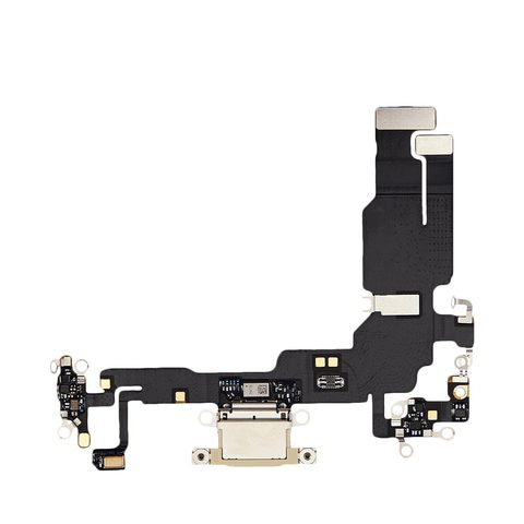 Cable flex con conector de puerto de carga para iPhone 15, amarillo — imagen 1