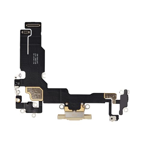 Cable flex con conector de puerto de carga para iPhone 15, amarillo — imagen 2