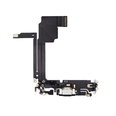 Cable flex con conector de puerto de carga para iPhone 15 Pro Max, titanio negro — imagen 1