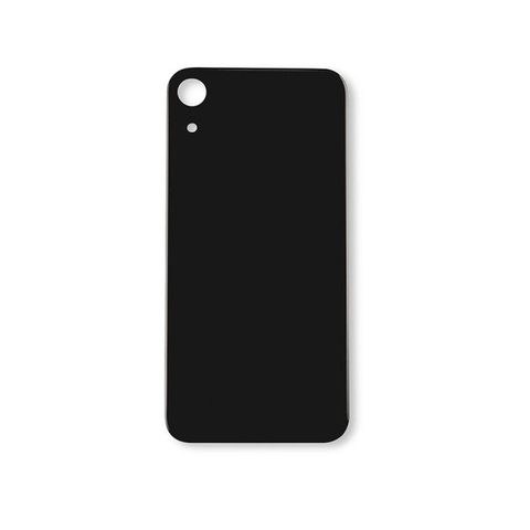 Cristal trasero con adhesivo para iPhone XR, negro (orificio grande de cámara) — imagen 1