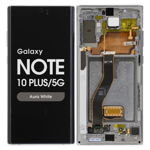 Pantalla OLED con táctil + marco Service Pack para Galaxy Note 10 Plus / 5G (N975/N976), Aura White — imagen 1