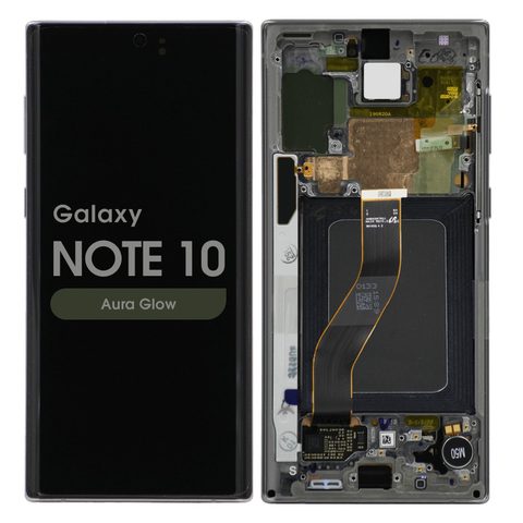 Pantalla OLED con táctil + marco Service Pack para Galaxy Note 10 (N970), Aura Glow — imagen 1