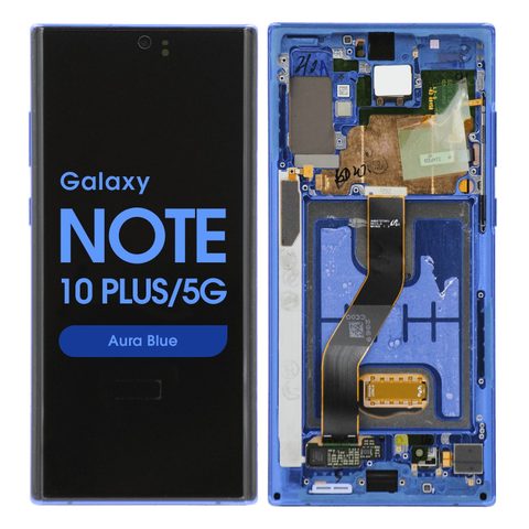 Pantalla OLED con táctil + marco Service Pack para Galaxy Note 10 Plus / 5G (N975/N976), Aura Blue — imagen 1