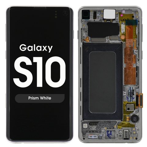 Pantalla OLED con táctil + marco Service Pack para Galaxy S10 (G973), Prism White — imagen 1